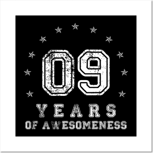 Vintage 9 years of awesomeness Posters and Art